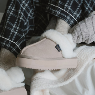 CLOUDY 厚底皮草露跟鞋FLATFORM FUR SLINGBACKS 6色